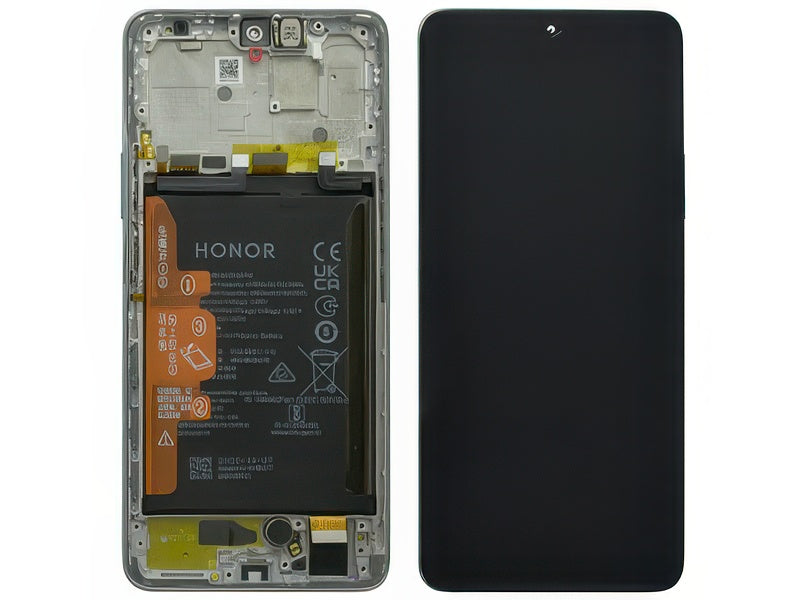 Lcd + Touch Screen + Frame + Batteria Titanium Silver per Honor Magic 4 Lite 5G