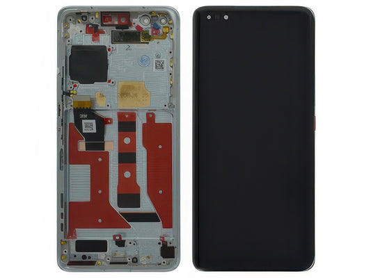 Lcd + Touch Screen + Frame + Tasti Laterali Cyan per Honor Magic 4 Pro 5G