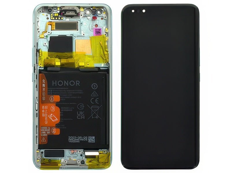 Lcd + Touch Screen + Frame + Batteria Meadow Verde per Honor Magic 5 Pro