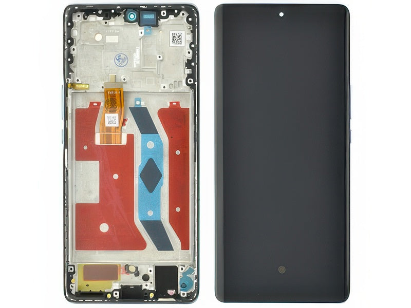 Lcd + Touchscreen + Frame + Tasti Laterali Titanium Silver per Honor Magic 5 Lite 5G