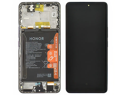 Lcd + Touch Screen + Frame + Tasti Laterali Titanium Purple per Honor Magic 7 Lite 5G - Originale Service Pack