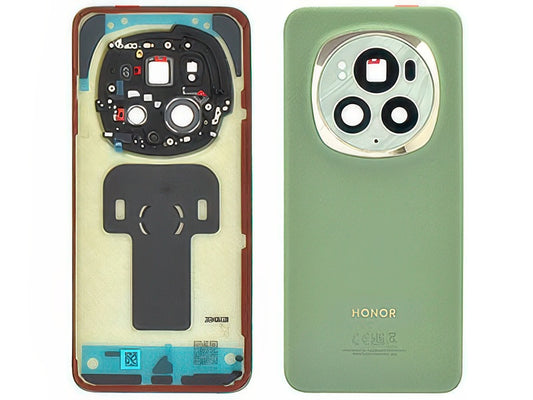 Cover Batteria + Vetrino Camera + Adesivi Verde per Honor Magic 6 Pro 5G