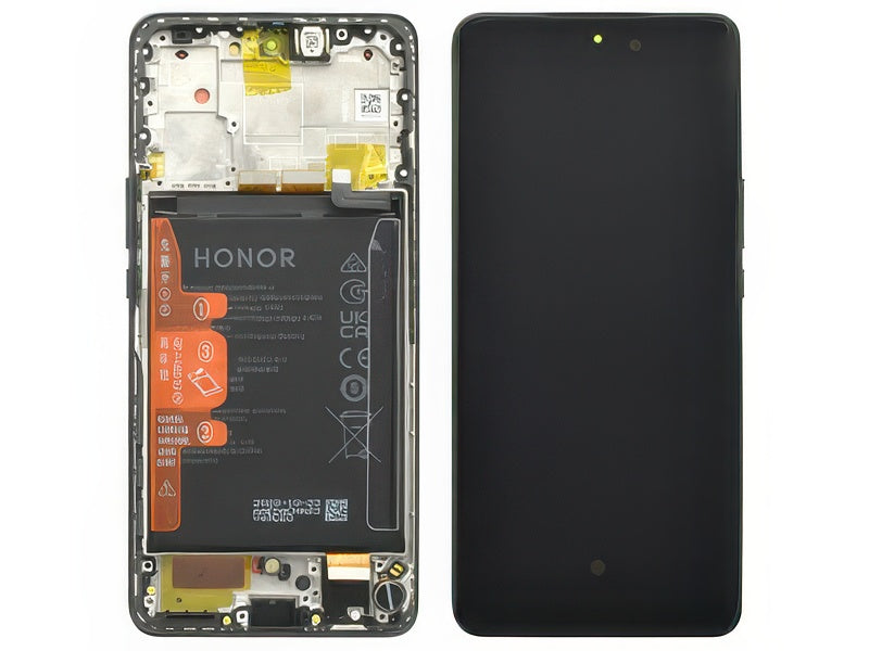 Lcd + Touch Screen + Frame + Batteria Midnight Nero per Honor Magic 6 Lite 5G