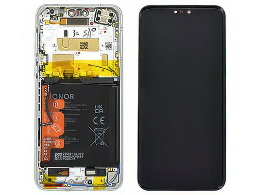 Lcd + Touch Screen + Frame + Batteria Lunar shadow Grigio per Honor Magic 7 Pro 5G