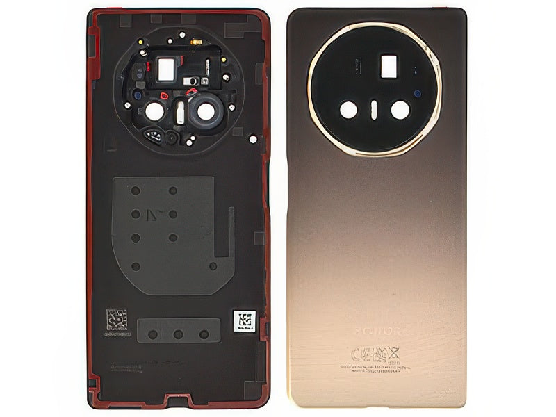 Cover Batteria + Vetrino Camera + Adesivo Dawn Oro per Honor Magic V5 5G