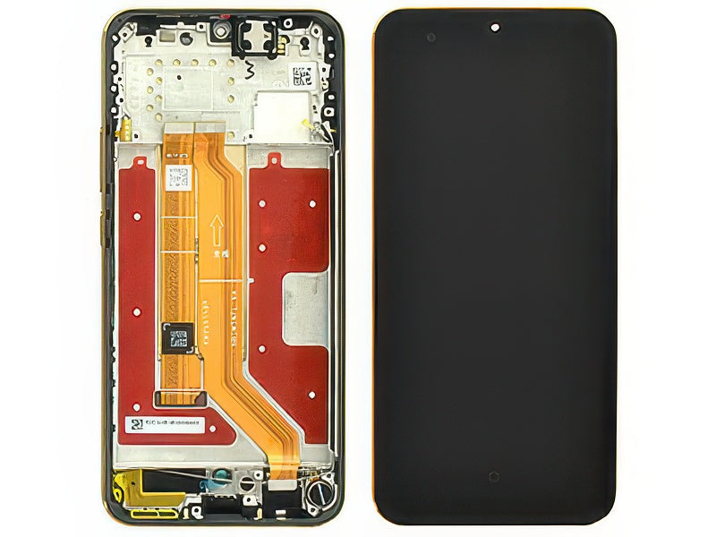 Lcd + Touch Screen + Frame + Tasti Laterali Reddish Brown per Honor Magic8 Lite 5G
