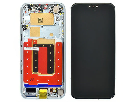 Lcd + Touch Screen + Frame + Tasti Laterali Sky Cyan per Honor Magic8 Pro 5G