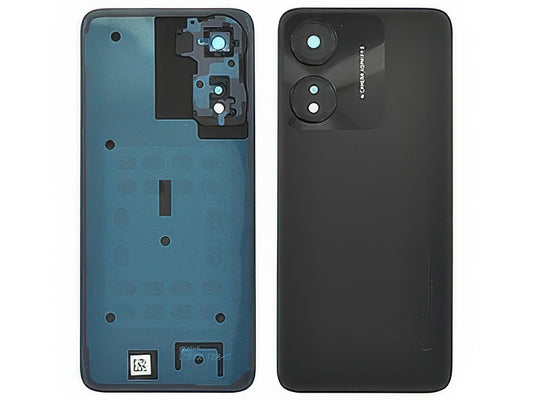 Cover Batteria + Vetrino Camera + Adesivo Midnight Nero per Honor X5 Plus