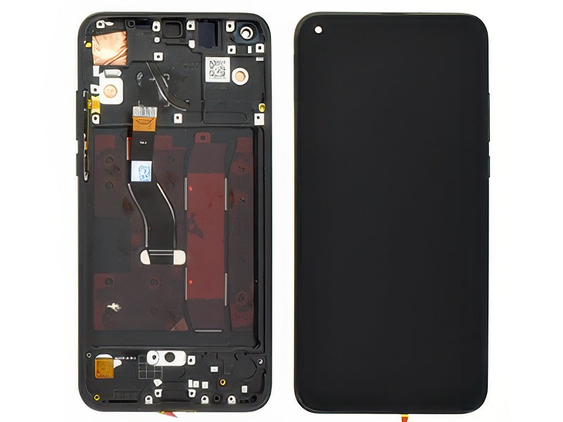 Lcd + Touchscreen + Frame + Tasti Laterali Nero per Honor View 20