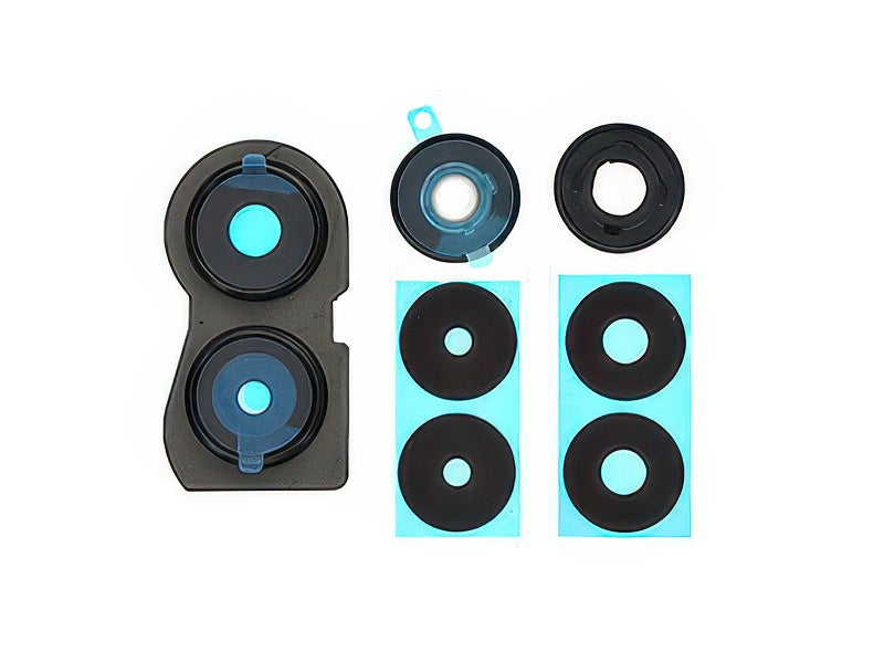 Cover Camera + Vetrino + Adesivi Nero per Honor X6a