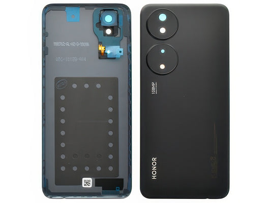 Cover Batteria + Vetrino Camera + Adesivi Midnight Nero per Honor X7b