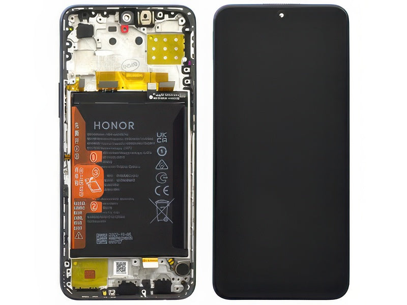 Lcd + Touch Screen + Frame + Batteria Ocean Blu per Honor X8