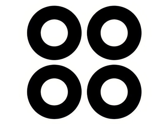 Vetrino Camera Posteriore + Adesivo Kit 4 pz Nero per Honor X8