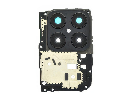 Cover Camera + Vetrino + Adesivi Midnight Nero per Honor X8 5G
