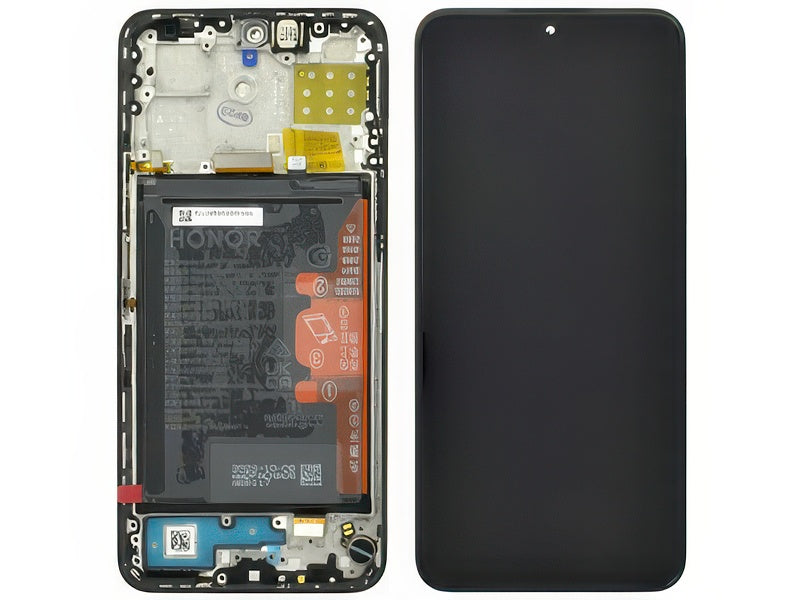 Lcd + Touch Screen + Frame + Batteria Midnight Nero per Honor X8a