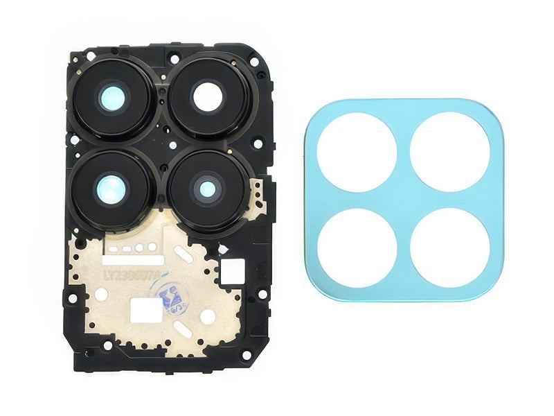 Cover Camera + Vetrino + Adesivi Cyan Lake per Honor X8a