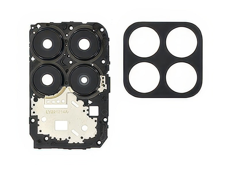 Cover Camera + Vetrino + Adesivi Midnight Nero per Honor X8a