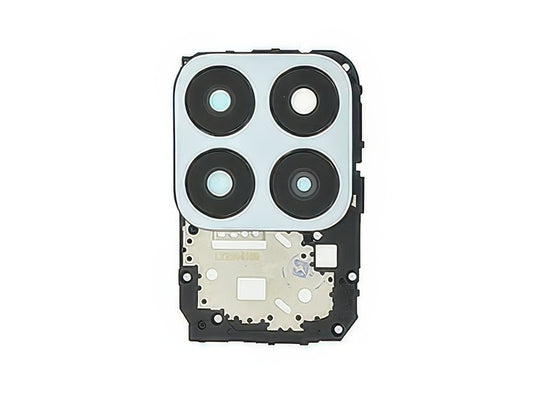 Cover Camera + Vetrino + Adesivi Titanium Silver per Honor X8a