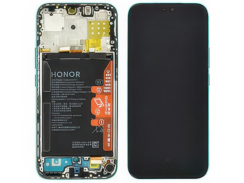 Lcd + Touch Screen + Frame + Batteria Marrs Verde per Honor X8c
