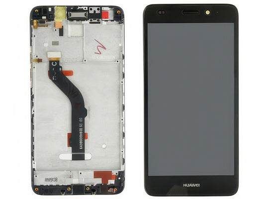 Lcd + Touch Screen + Frame + Vibrazione + Altoparlante + Switch Tasti Lat. Nero per Huawei GT3