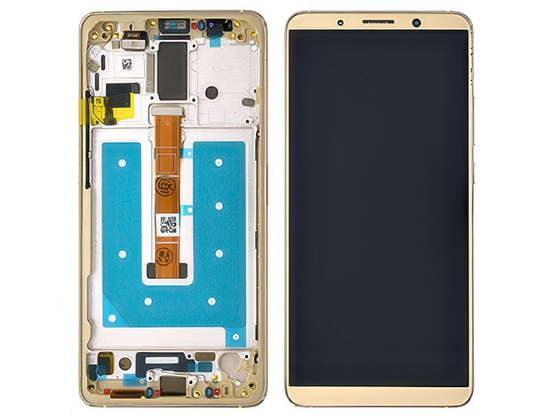 Lcd + Touch Screen + Frame + Camera Frontale Brown per Huawei Mate 10 Pro