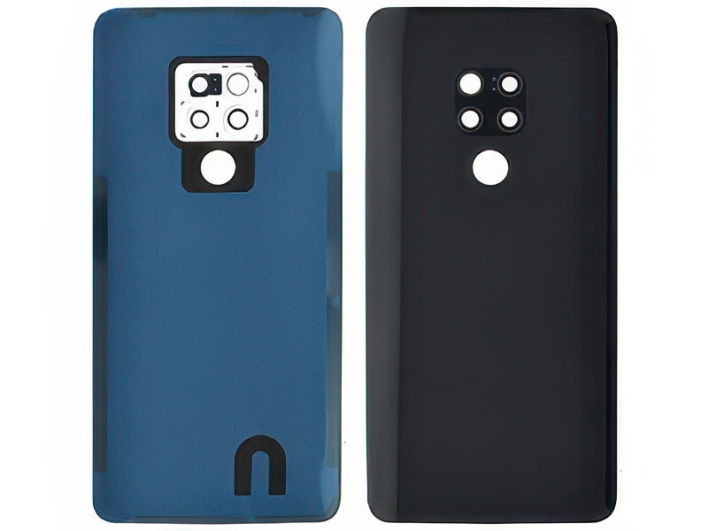 Cover Batteria + Vetrino Camera + Adesivo Nero per Huawei Mate 20