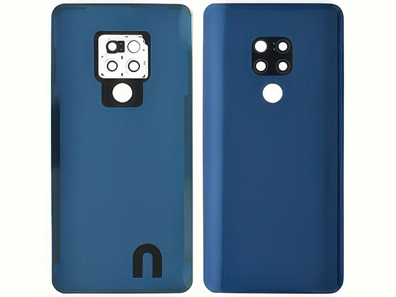 Cover Batteria + Vetrino Camera + Adesivo Blu per Huawei Mate 20