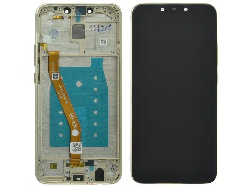 Lcd + Touch Screen + Frame + Tasti Laterali Oro per Huawei Mate 20 Lite
