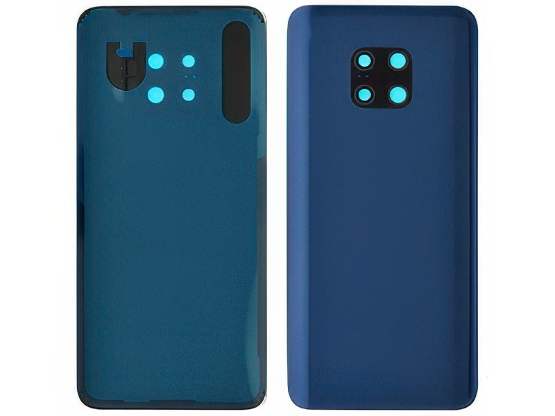 Cover Batteria + Vetrino Camera + Adesivo Blu per Huawei Mate 20 Pro