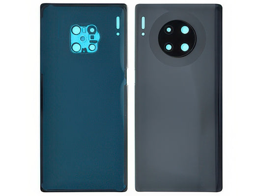 Cover Batteria + Vetrino Camera + Adesivo Nero per Huawei Mate 30 Pro 5G