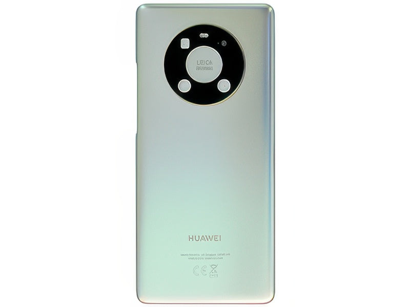 Cover Batteria + Vetrino Camera + Adesivi Argento per Huawei Mate 40 Pro