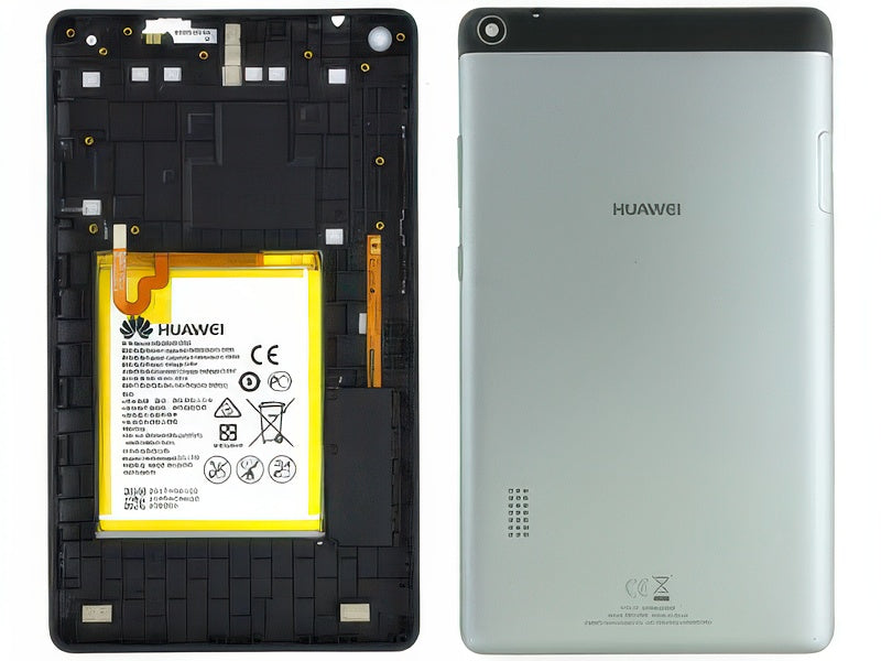 Cover Batteria + Vetrino Camera + Batteria + Tasti Laterali Grigio per Huawei Media Pad T3 7" Wifi