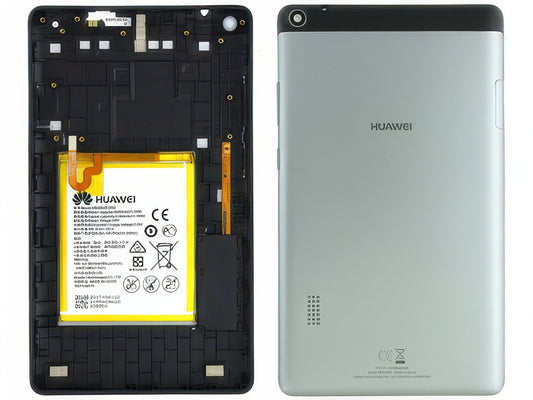 Cover Batteria + Vetrino Camera + Batteria + Tasti Laterali Grigio per Huawei Media Pad T3 7" Wifi