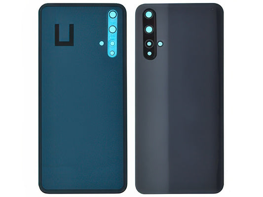 Cover Batteria + Vetrino Camera + Adesivo Nero per Huawei Nova 5T