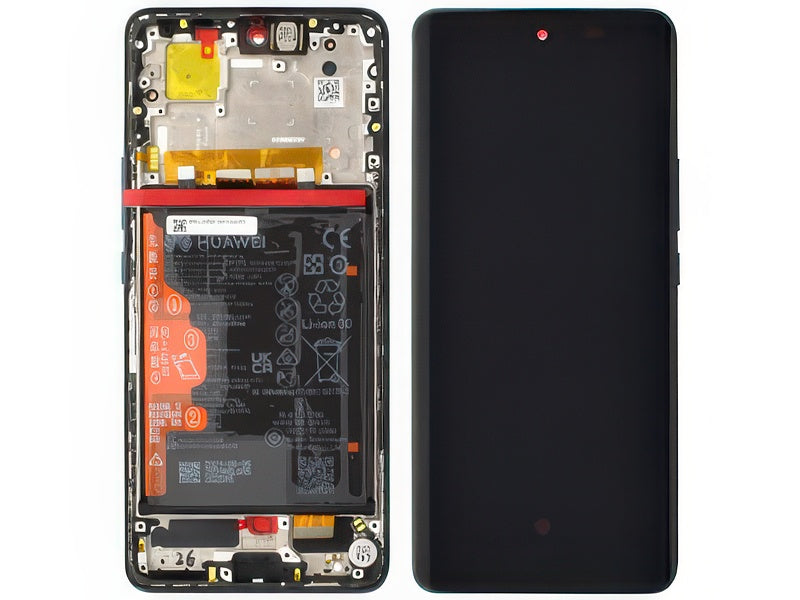 Lcd + Touchscreen + Frame + Batteria + Vibrazione + Altoparlante + Tasti Laterali Nero per Huawei Nova 9