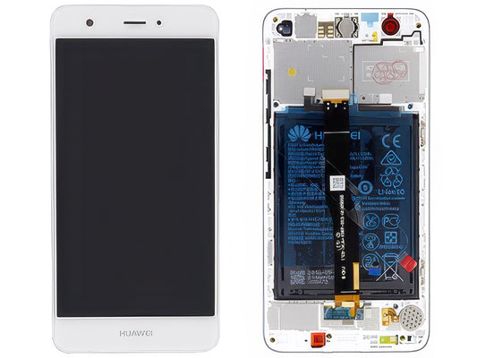 Lcd + Touch + Frame + Batteria + Vibraz. + Alt. Bianco - Contattarci per info Software per Huawei Nova Dual-Sim