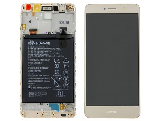 Lcd + Touchscreen + Frame + Batteria + Vibrazione + Altoparlante + Switch Tasti Lat. Oro per Huawei Nova Lite +