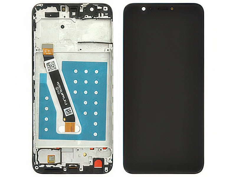 Lcd + Touch Screen + Frame Nero per Huawei P Smart