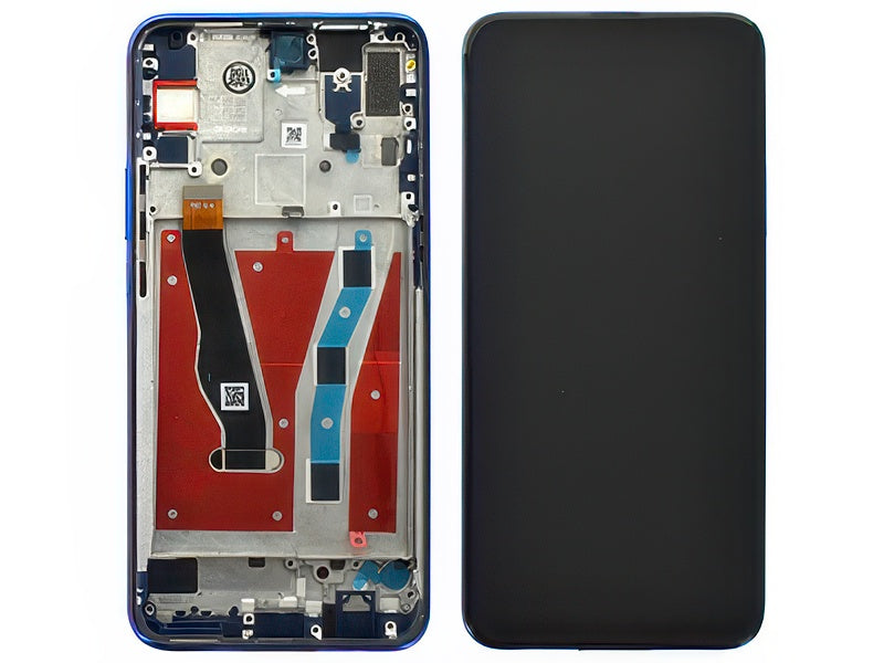 Lcd + Touchscreen + Frame + Tasti Laterali Blu per Huawei P Smart Z