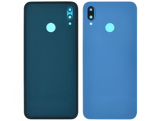 Cover Batteria + Vetrino Camera + Adesivo Blu per Huawei P20 Lite