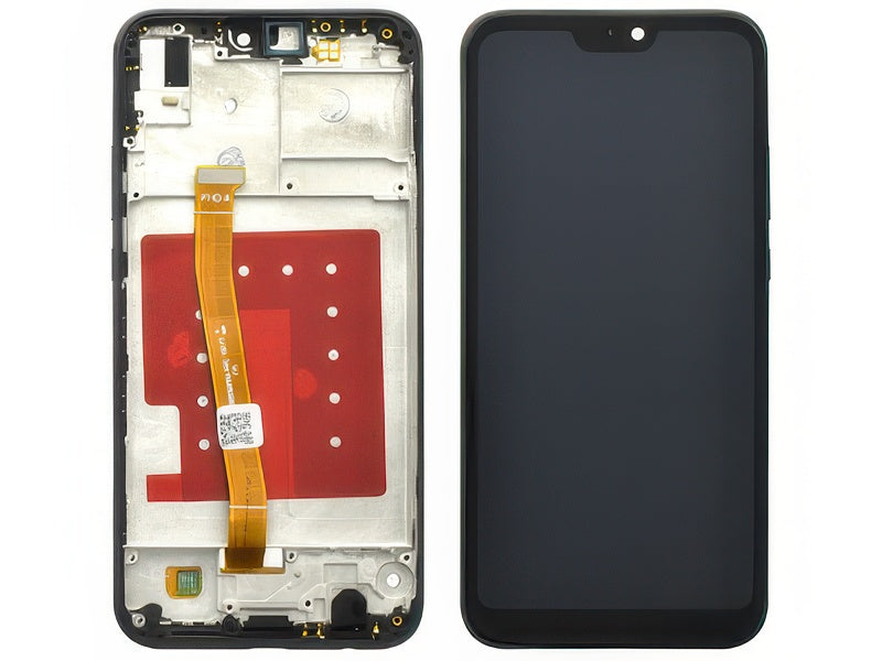 Lcd + Touch Screen + Frame + Tasti Laterali Midnight Nero per Huawei P20 Lite Dual Sim