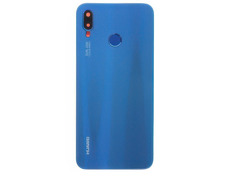 Cover Batteria + Vetrino Camera + Lettore Impronta Blu per Huawei P20 Lite Dual Sim