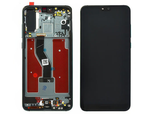 Lcd + Touch Screen + Frame + Tasti Laterali Blu per Huawei P20 Pro