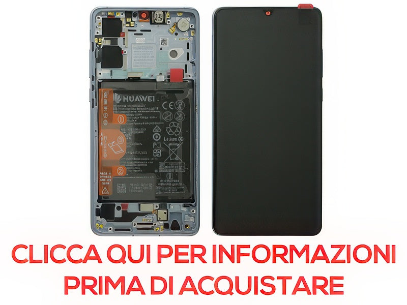 Lcd + Touch + Frame + Batteria + Tasti Laterali + Speaker Breathing Crystal Chiama Prima X Info per Huawei P30