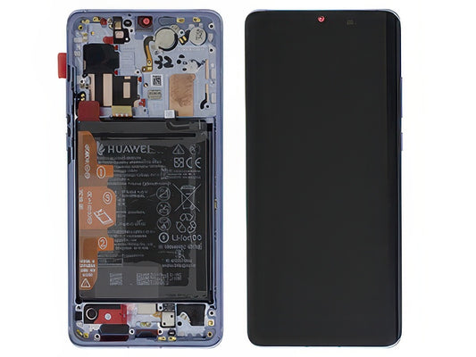 Lcd + Touch + Frame + Batteria + Tasti Laterali + Altoparlante Breathing Crystal per Huawei P30 Pro