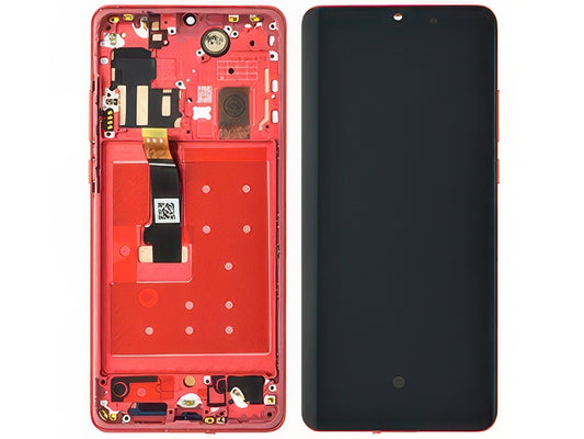 Lcd + Touch + Frame + Tasti Laterali + Altoparlante Amber Sunrise per Huawei P30 Pro