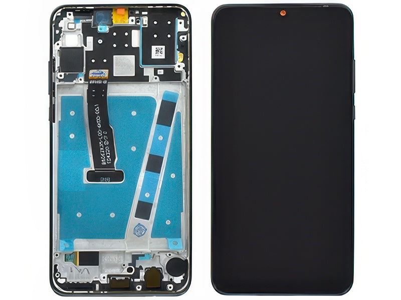 Lcd + Touch Screen + Frame + Tasti Laterali Nero "Versione Fotocamera 48MP" per Huawei P30 Lite