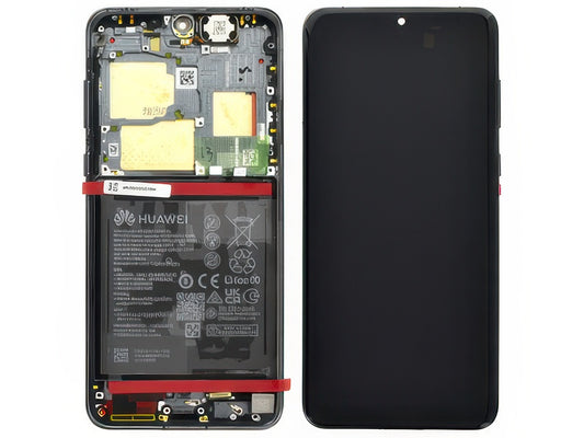 Lcd + Touchscreen + Frame + Batteria + Vibrazione + Tasti Laterali Nero per Huawei P60 Pro