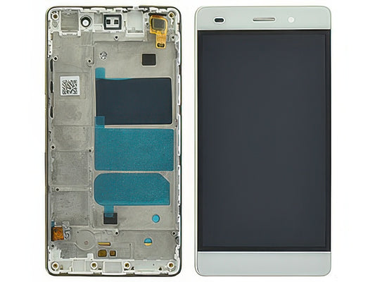 Lcd + Touch Screen + Frame + Tasti Laterali Bianco per Huawei P8 Lite
