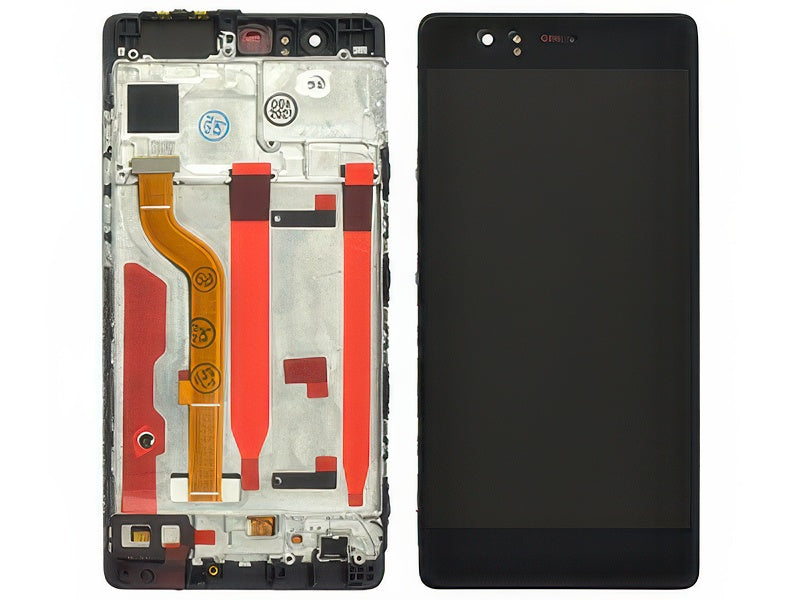 Lcd + Touch Screen + Frame Nero per Huawei P9